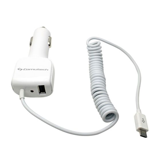 Chargeur 12/24 V avec câble Micro USB et Port USB - COMUTECH