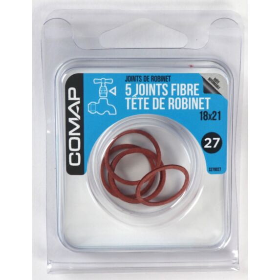 5 joints fibre tête de robinet 18x21 - COMAP