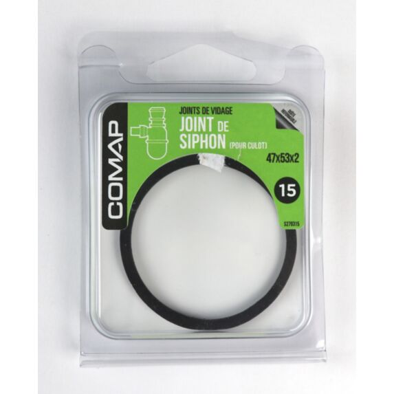 Joint caoutchouc pour culot siphon 47x53x2 - COMAP