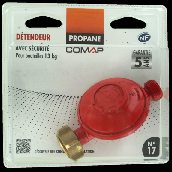 Détendeur propane pour bouteilles 13kg (37mbar) - COMAP
