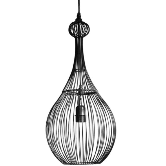 Suspension Zagora Métal Noir Ø25cm h.58cm - SEYNAVE