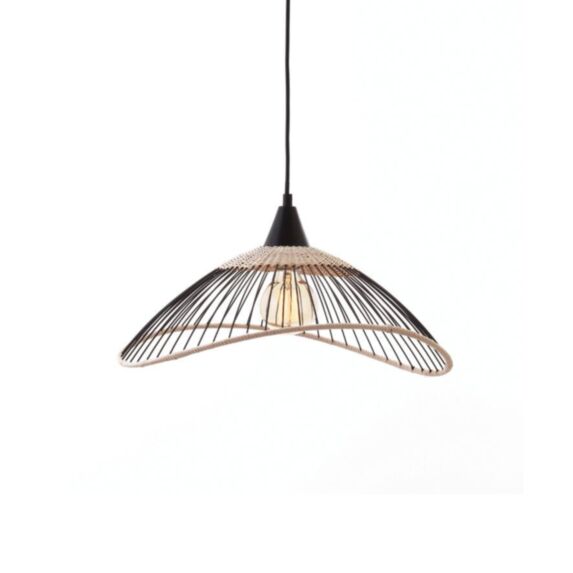 Suspension Kasteli Rotin Noir Ø45cm h.24,5cm - SEYNAVE