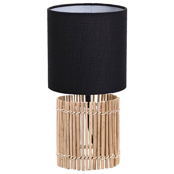 Lampe bois Ø15xH.31cm Bocage noir - SEYNAVE
