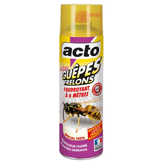 Aérosol spécial Guêpes frelons 500ml 24cmx6cm - ACTO