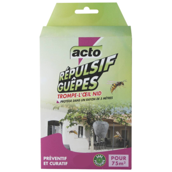 Répulsif Guêpes Nid Trompe l'œil 12x3x22cm - ACTO