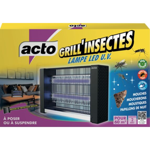 Lampe anti-insectes Grill insectes U,V Grand format - ACTO