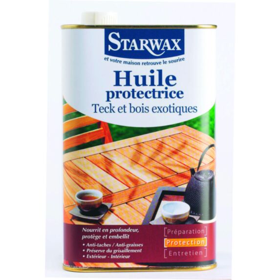 Huile protectrice teck et bois exotiques 1L - STARWAX
