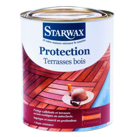 Saturateur Haute protection terrasse bois incolore 2,5L - STARWAX