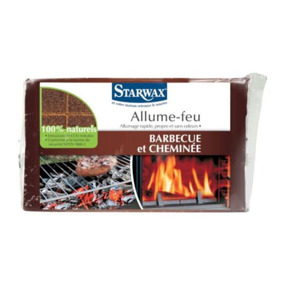 Carrés allume-feu 100% naturels - STARWAX