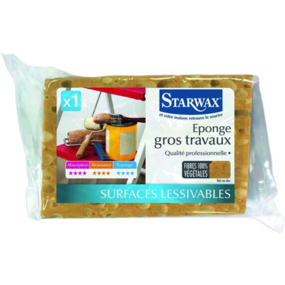 eponge gros travaux brune - STARWAX