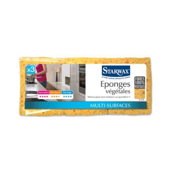 eponges végétales lot de 3 - STARWAX