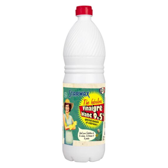 Vinaigre blanc ménager 9,5° sans parfum 1L - STARWAX THE FABULOUS