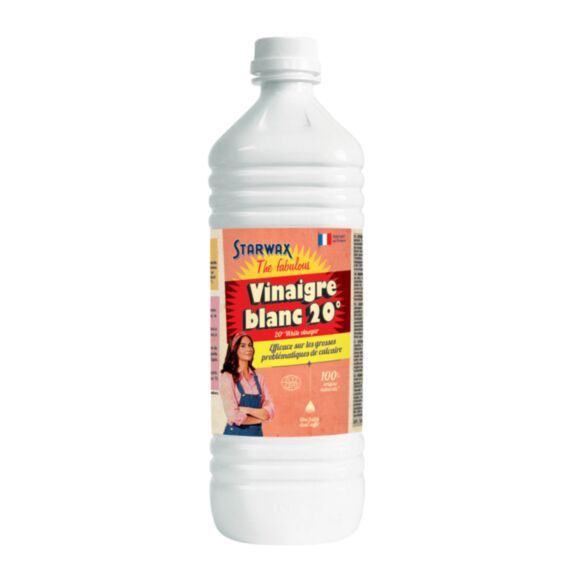 Vinaigre blanc ménager 20° 1L transparent - STARWAX THE FABULOUS