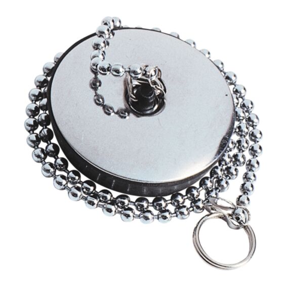 Bouchon inox à chaînette Ø47 mm pour évier - WIRQUIN