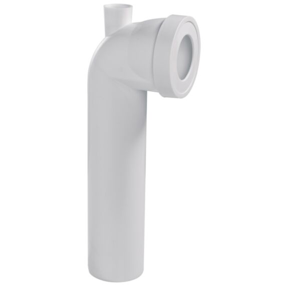 Pipe wc longue coudée mâle avec piquage - WIRQUIN
