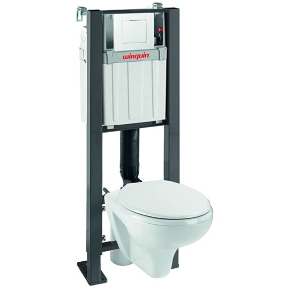 WC suspendu universel Linéo Stone + abattant frein de chute - WIRQUIN