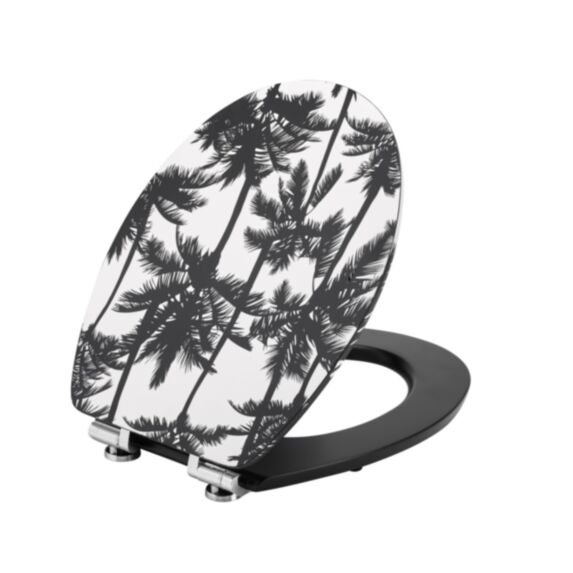 Abattant WC MDF décoré Palmier noir - WIRQUIN