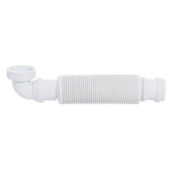 Siphon de lavabo extraplat Senzo 252,4x54mm blanc - WIRQUIN