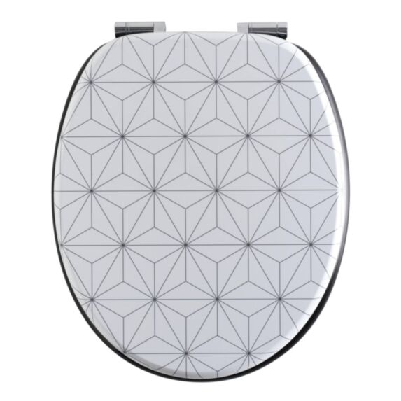 Abattant WC fibre de bois MDF Woody décor origami - WIRQUIN