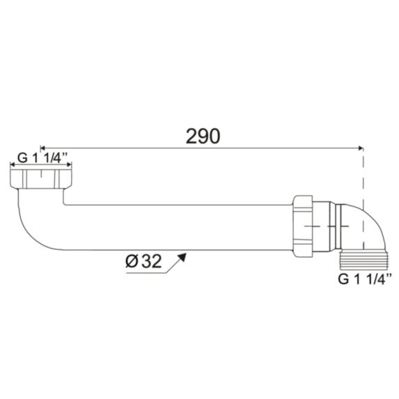 Tubulure de raccordement lavabo gain de place - WIRQUIN