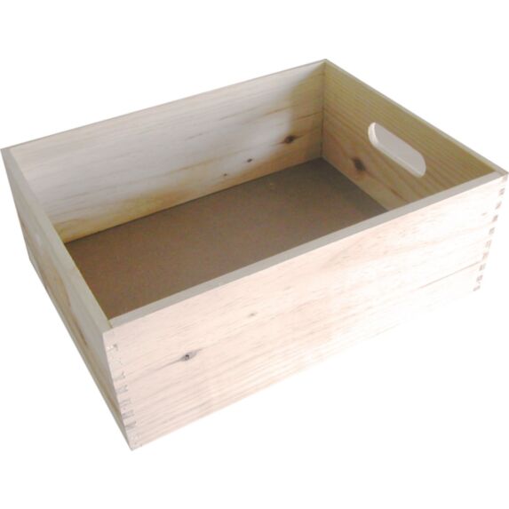 Caisse de rangement en pin massif 40x30x15cm - SERVARY