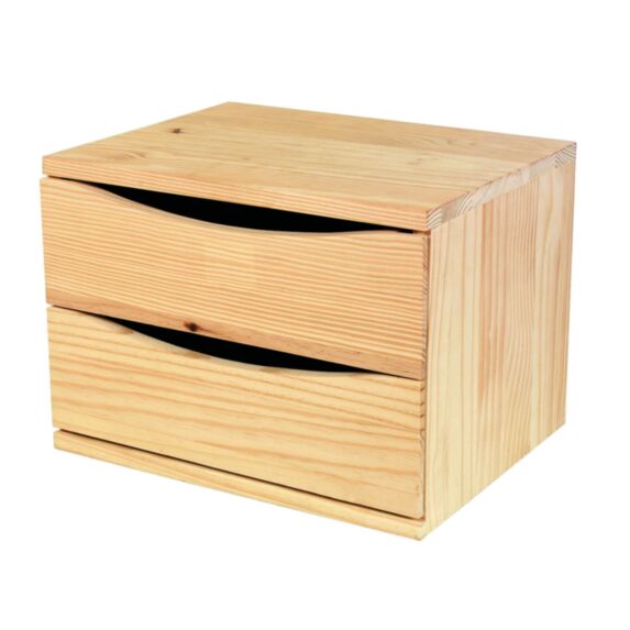 Bloc 2 tiroirs en pin modulable - SERVARY