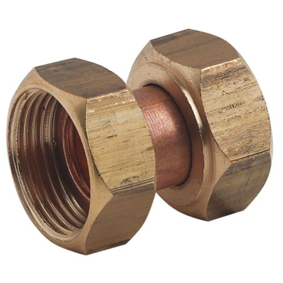 Raccord 2 Ecrous laiton douille cuivre 20X27 20X27