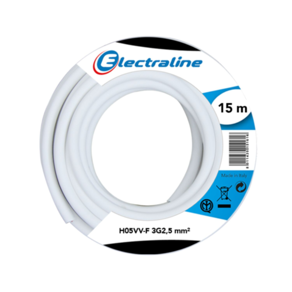 Cour.Film HO5 VV-F 3G2,5mm² Blanc 10M
