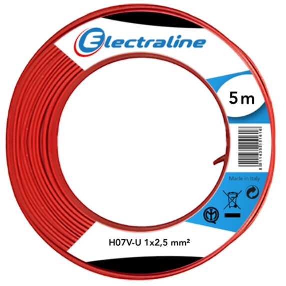 Cour.Film HO7 V-U 1x2.5mm² Rouge 5M