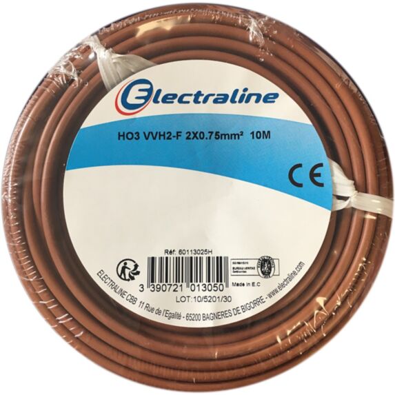 Cour.Film HO3 VVH2-F 2X0.75mm² Marron 10M