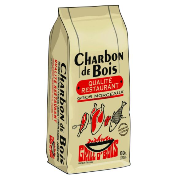 Charbon de bois qualité restaurant  - GRILL O’BOIS