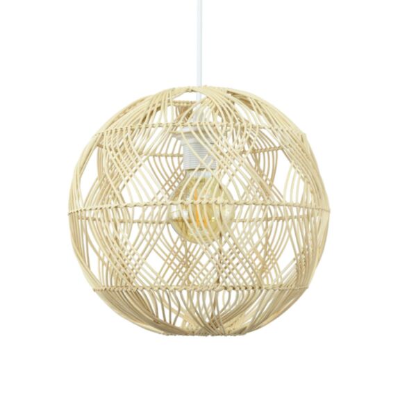 Suspension Jama rotin naturel Ø30cm H.29–89cm - C-CREATION