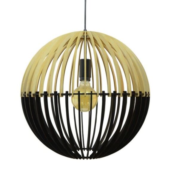 Suspension coblence bois/noir  ∅ 45 cm - C CREATION