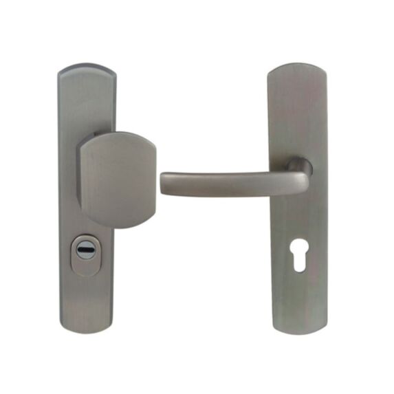 Bouton Palière et poignée sur plaque + protecteur cylindre - CHRISLIGNE