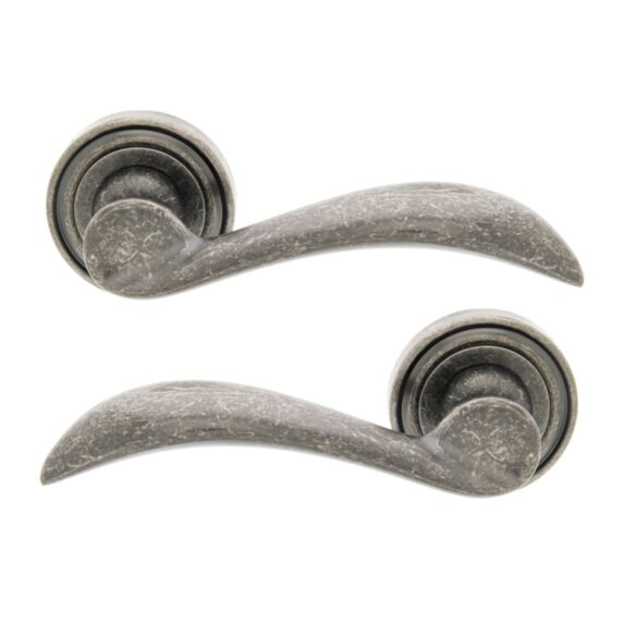 2 poignées de porte Marigny zamak finition mat gris - LINEA BERTOMANI