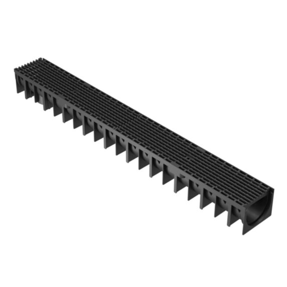 Caniveau Polypropylène Grille polypropylène Noir L100xH9,2 - FITT
