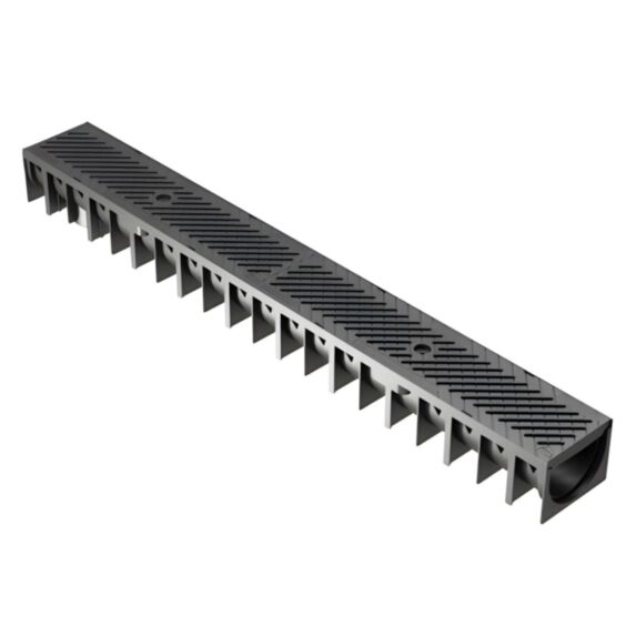 Caniveau polypropylène + grilles polyamide B125 L100xl12xH9,2cm - FITT