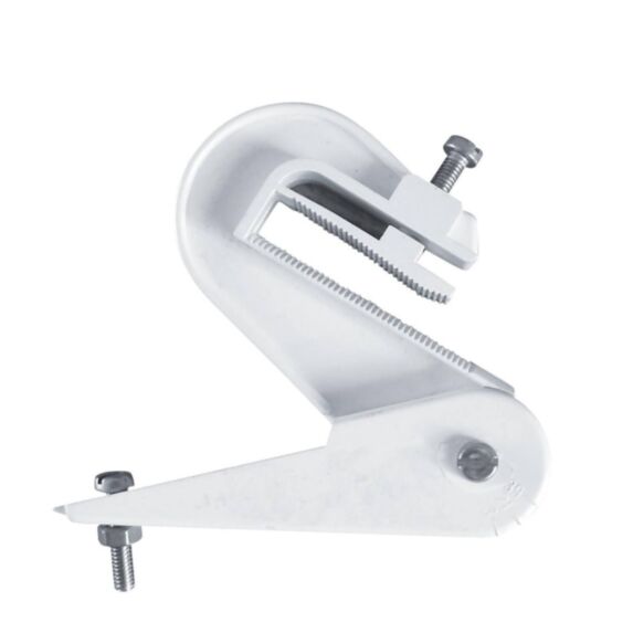 crochet gouttière orientable pvc blanc pour couverture ondulée - INTERPLAST