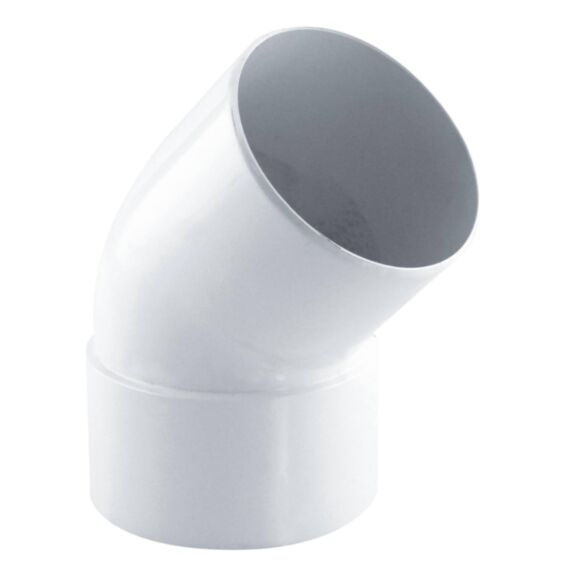 coude gouttiére 45° mf pvc 80 blanc - INTERPLAST