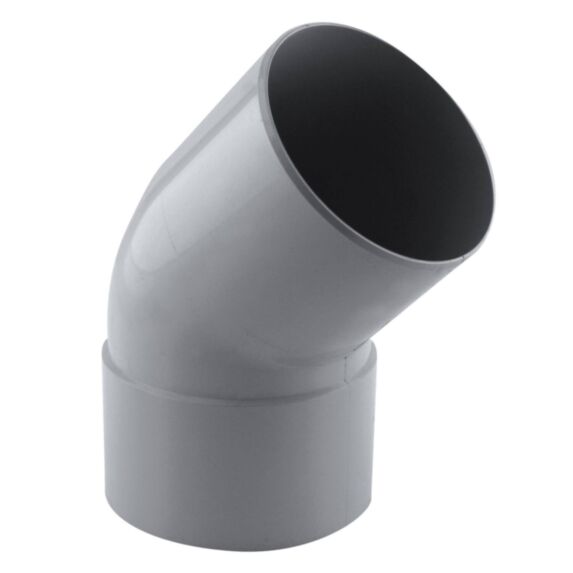 coude gouttière 45°mf pvc 33 gris - INTERPLAST