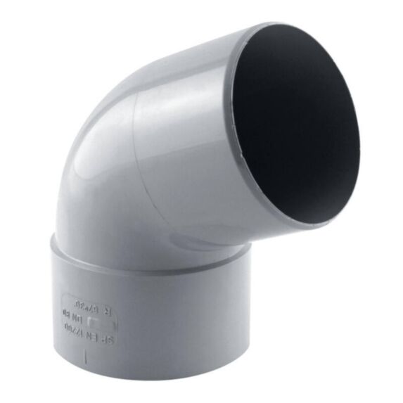 coude gouttière 67° mf pvc 80 gris - INTERPLAST