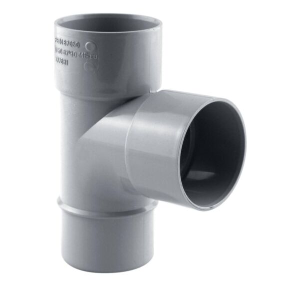 culotte gouttière 87° mf pvc 50 gris - INTERPLAST