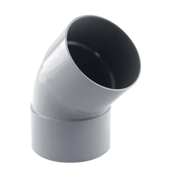 coude gouttière 45° ff pvc 80 gris - INTERPLAST