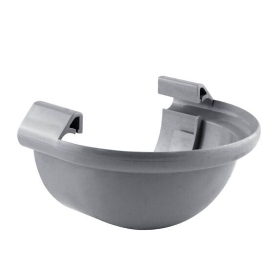 fond gouttière bombé universel pvc 25 gris à coller - INTERPLAST