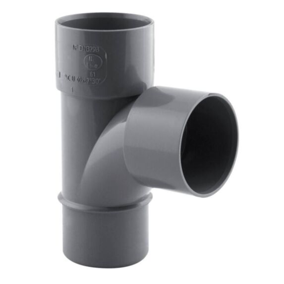 Té pied de biche pvc 87° mf ø 40 nfe-nfme - INTERPLAST