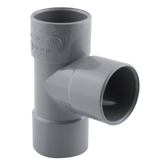Té pied de biche pvc 87° ff ø 32 nfe-nfme - INTERPLAST