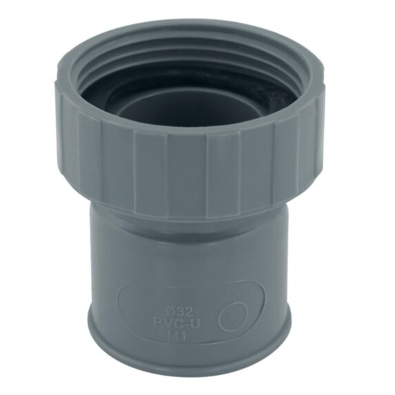 Raccord pvc ø 32  sortie lavabo douille à écrou prisonnier - INTERPLAST
