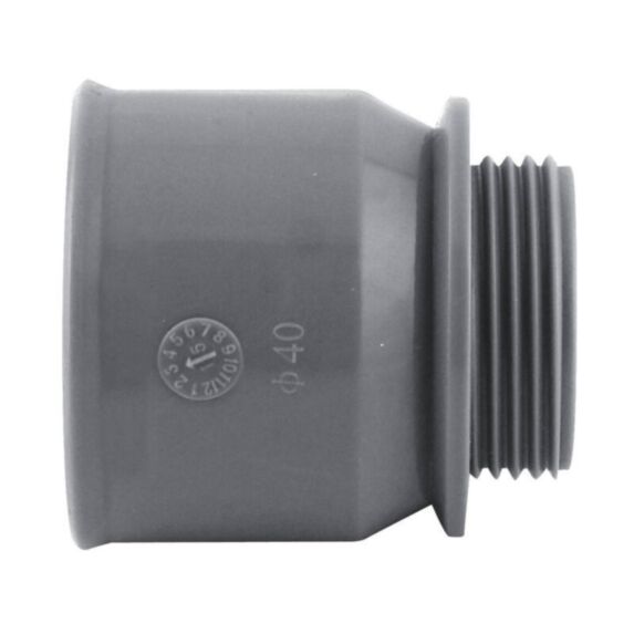 Manchon d'adaptation PVC à visser diam.40 - INTERPLAST