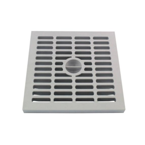 Grille évacuation eau de pluie polypro. 20x20cm Gris - INTERPLAST