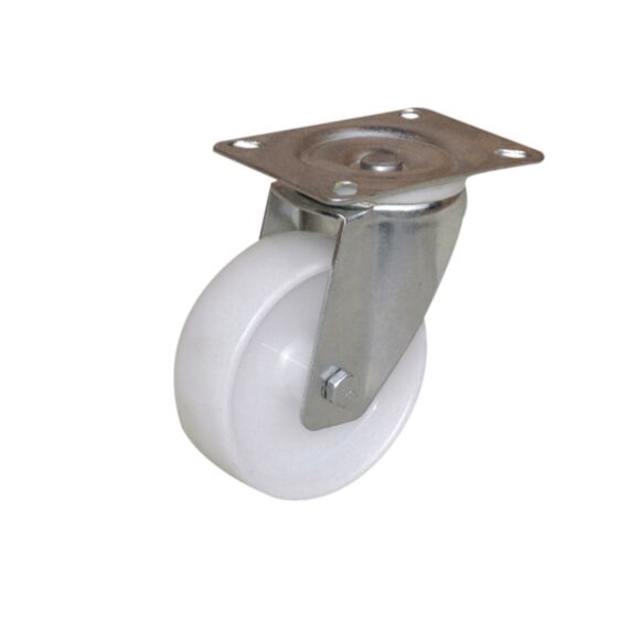 Roulette de collectivité à platine pivotante polychoc blanc Ø65mm - Charge supportée 65 kg - CIME